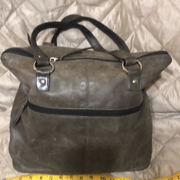 Leather gray purse - Picture 4 of 11